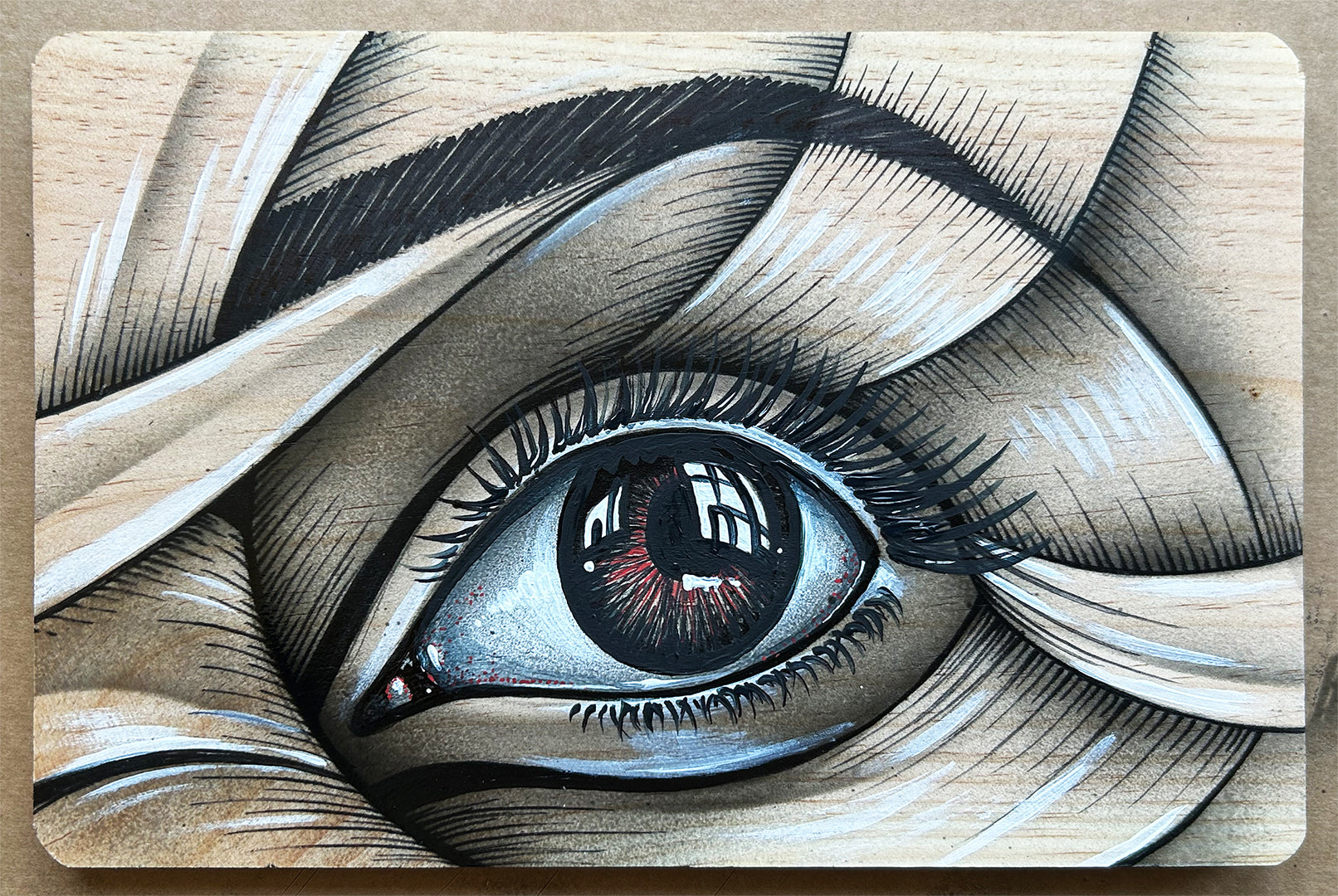 "Achtung" - on wood (2024)