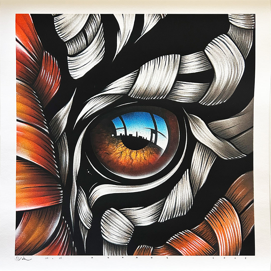 Otto Schade AKA Osch - Feline Consciousness Limited Edition Print 
