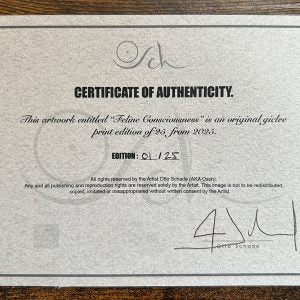 Otto Schade AKA Osch - Feline Consciousness Limited Edition Print - Certificate of Authenticity