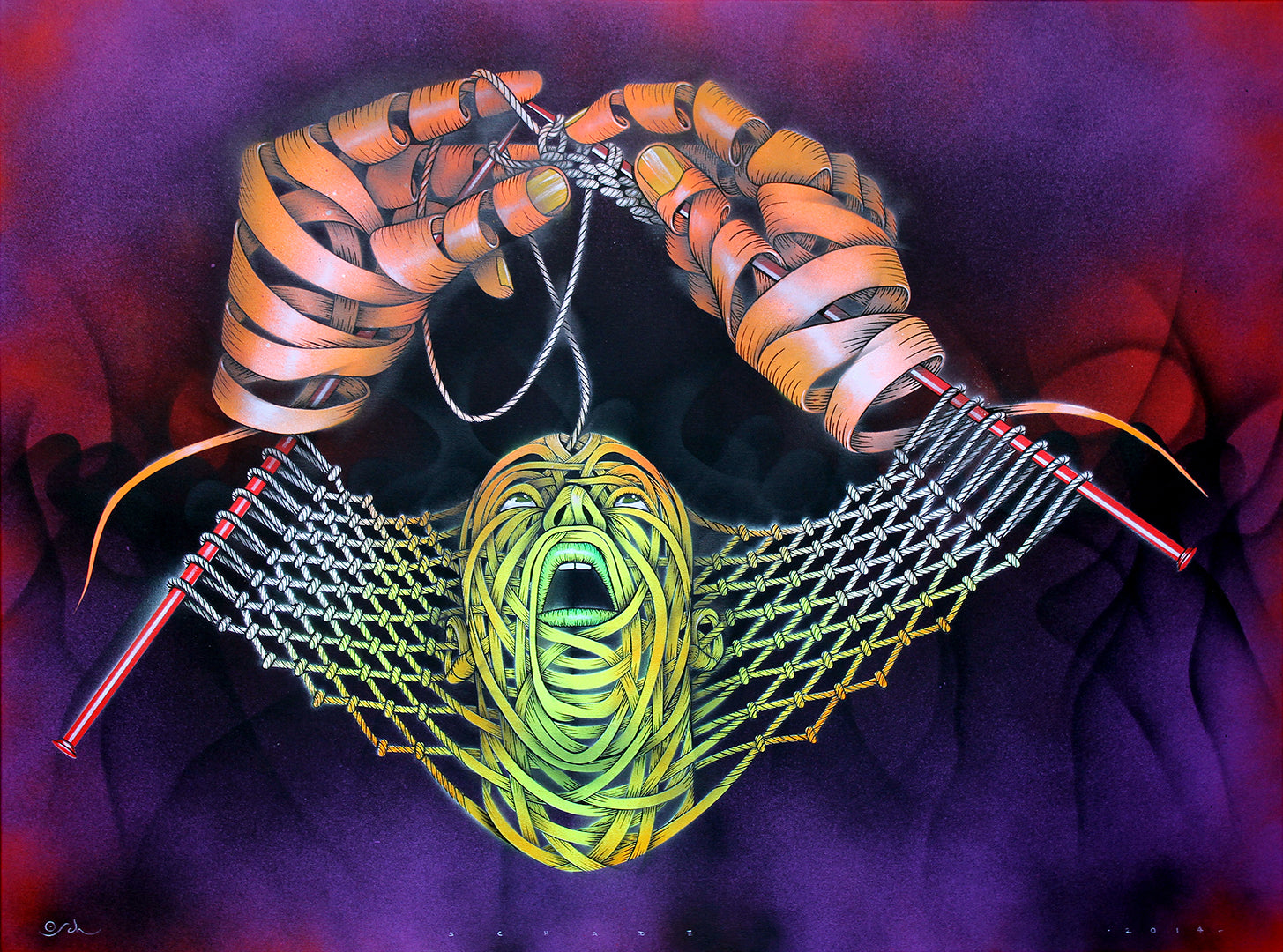 "Man-knit-pulation" (2014)