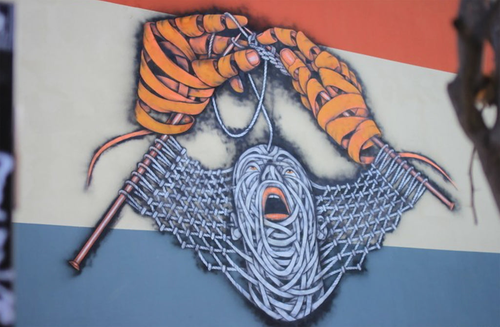 "Man-knit-pulation" (2014)
