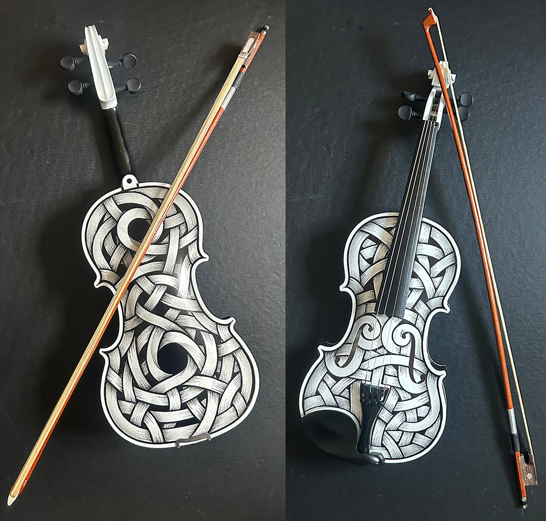 "Ribboned Violin" White (2024)