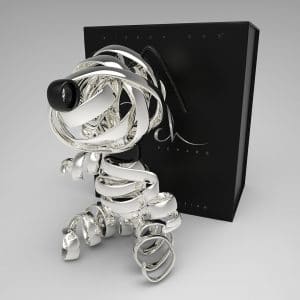 "Ribbon Dog" - 3D print Sculpture