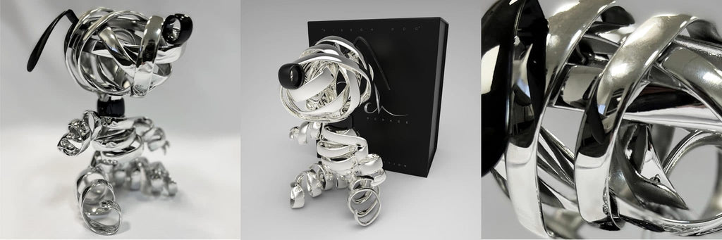 "Ribbon Dog" - 3D print Sculpture