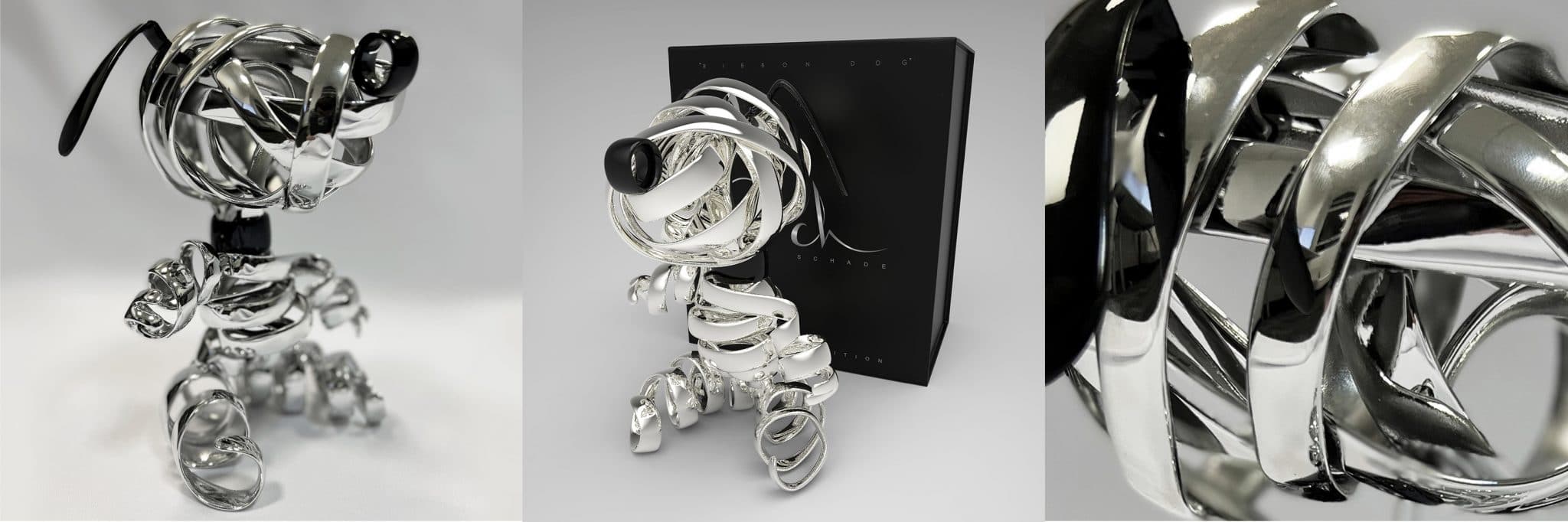 "Ribbon Dog" - 3D print Sculpture