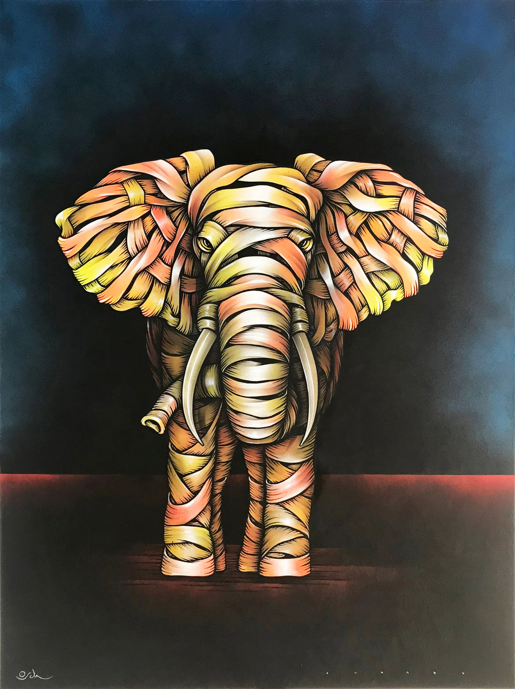 "Ribboned Elephant" (2018)